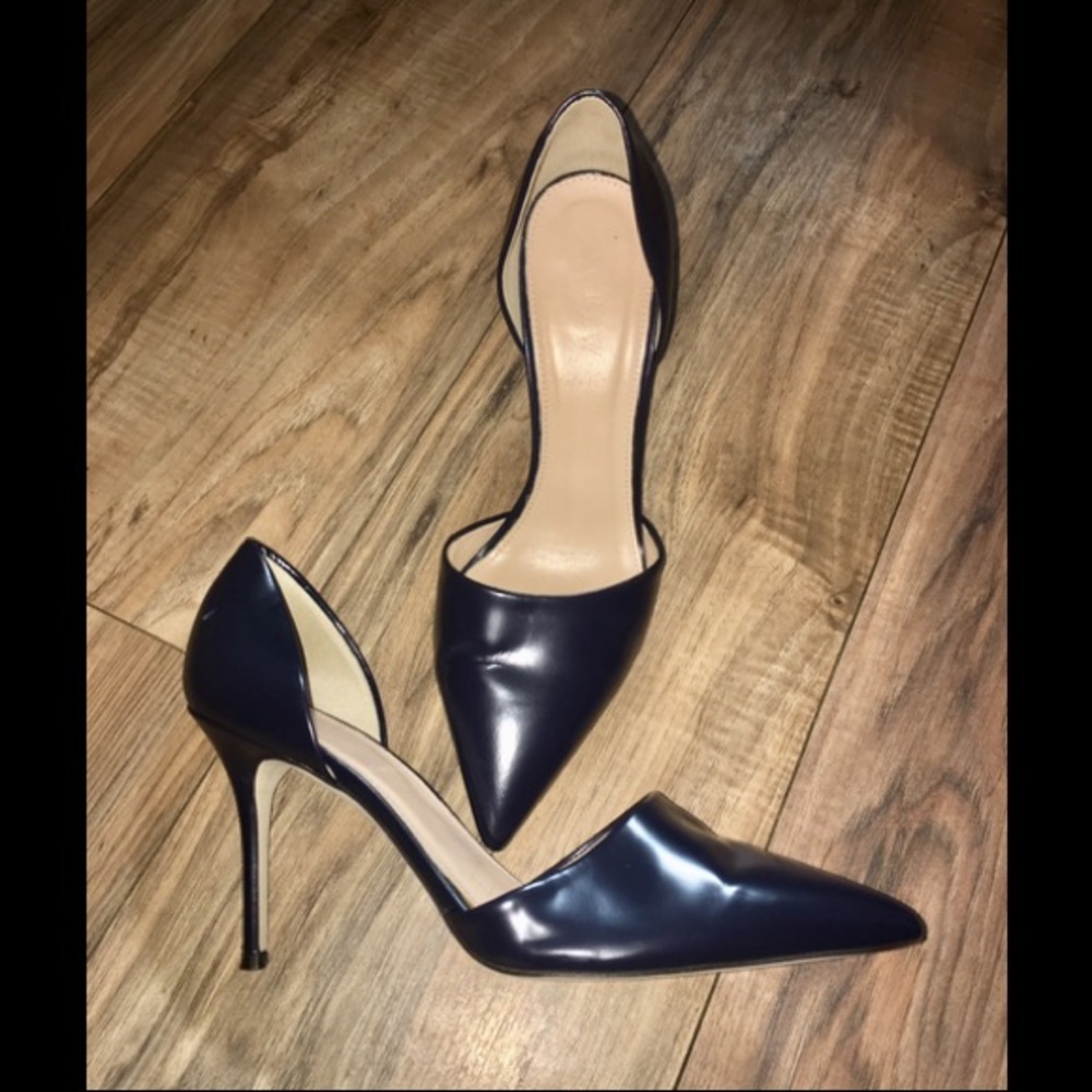 J.crew navy blue heels size 7 3inch heel